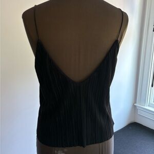 Silence + Noise Black Ribbed Backless Camisole